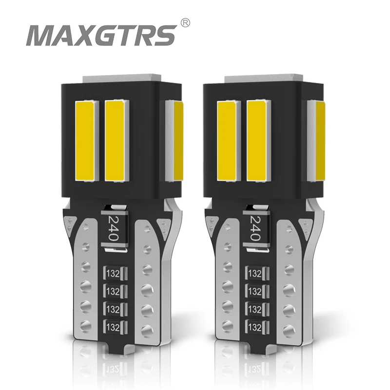 2Pcs W5W T10 LED Canbus Light Bulbs Car Interior Dome Light Trunk Lamp Parking Lights Error Free 12V for Audi BMW VW Mercedes