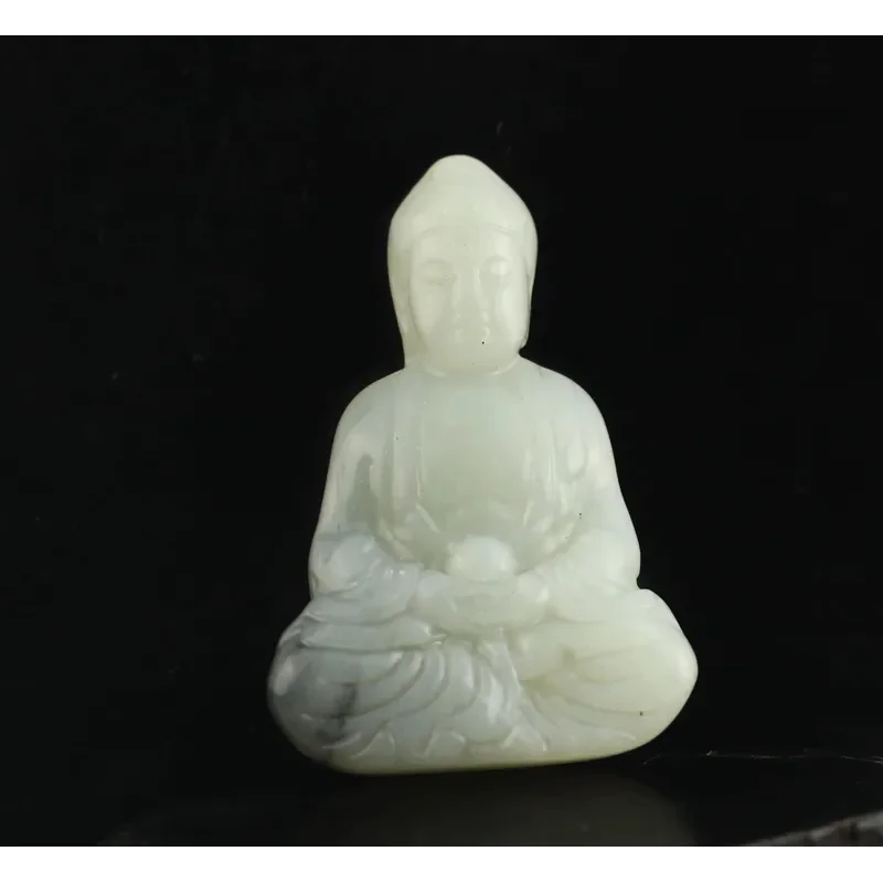 

Подвеска в виде старой Будды из натурального нефрита #41