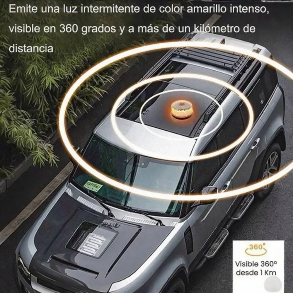 Супер яркий светодиодный автомобильный аварийный свет — высокий люмен 1000LM, видимое расстояние 500M. магнитное основание для простой установки.