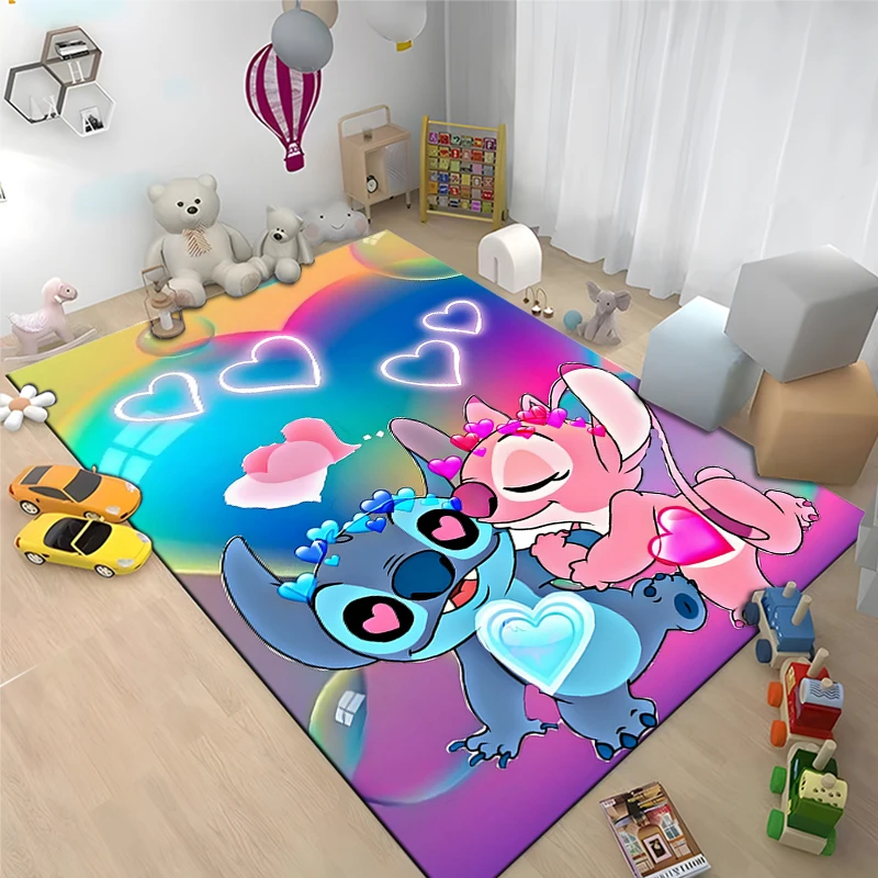 

Мода Диснея Стич 3D Печать Аниме Большие Ковры Домашние Гостиные Мультфильм Детская Спальня Диван Коврик Напольные Коврики