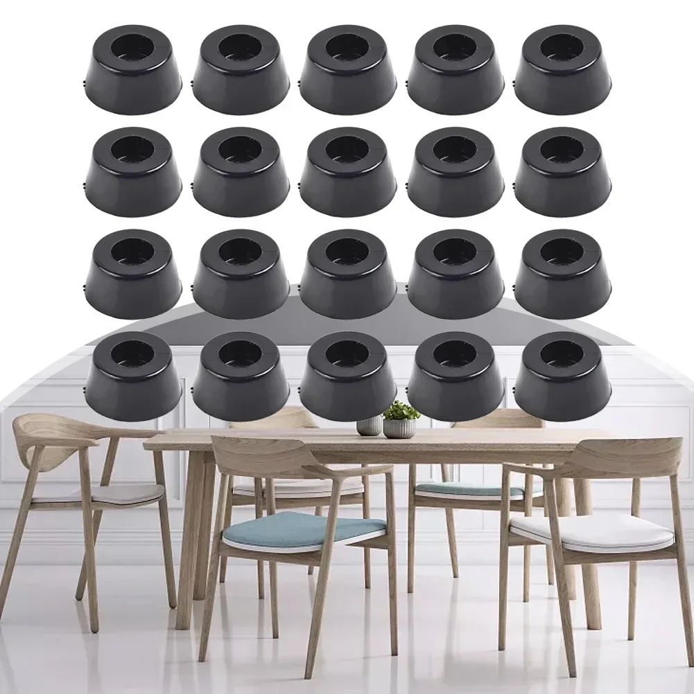 

20pcs Rubber Table Chair Furniture Feet Leg Pads Tile Floor Protectors Transparent Table Covers Furniture Leveling Feet Decor