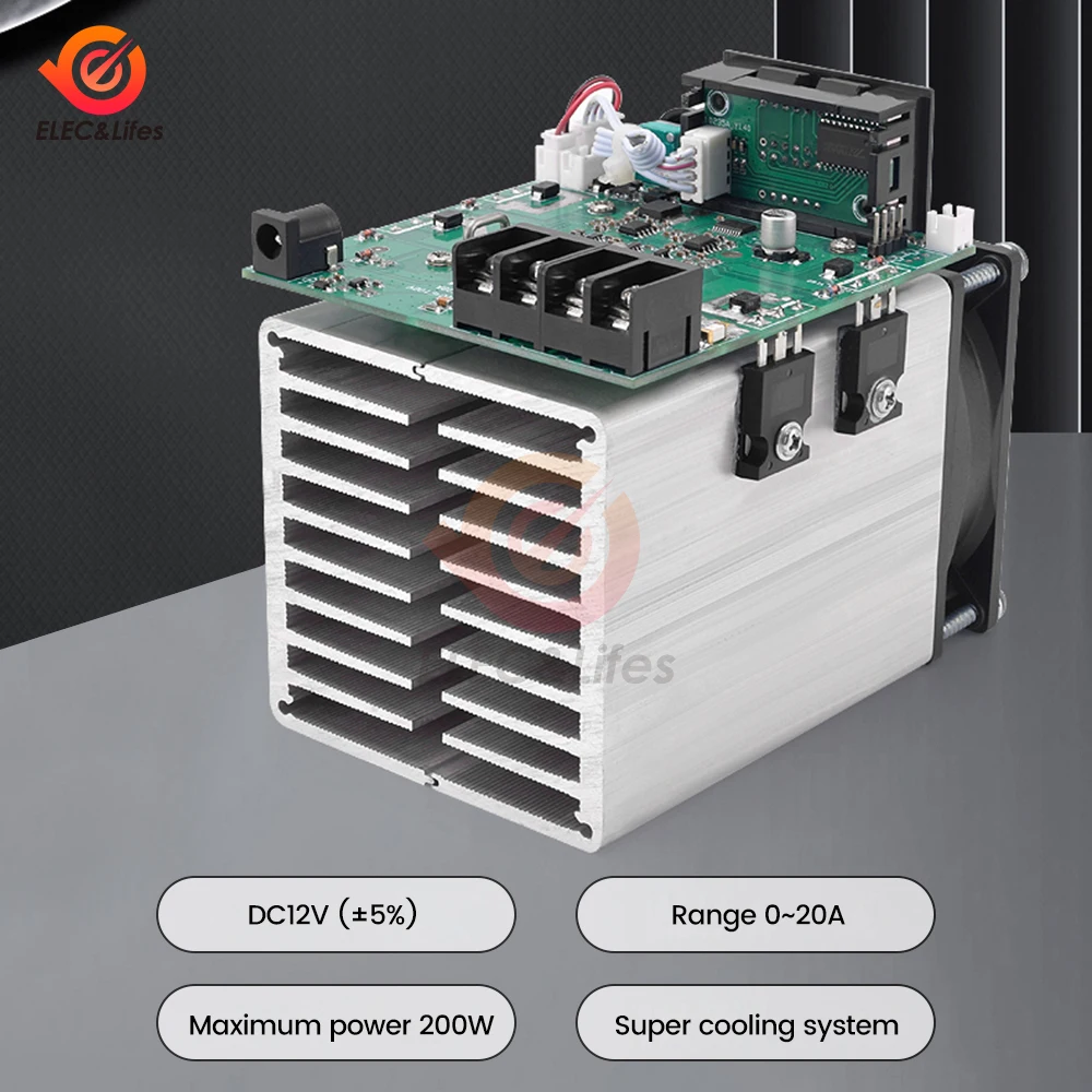 Obciążenie cyfrowy Tester baterii LED DC 12V moduł Tester pojemności baterii 0-20A miernik mocy akumulatora regulowany 100W 250W