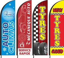 Feather Flag Beach Banner Fabric Only With No Stand, Auto, Tyres Tires Oil Change Mechanical Rapid Service A/C Climas, Custom