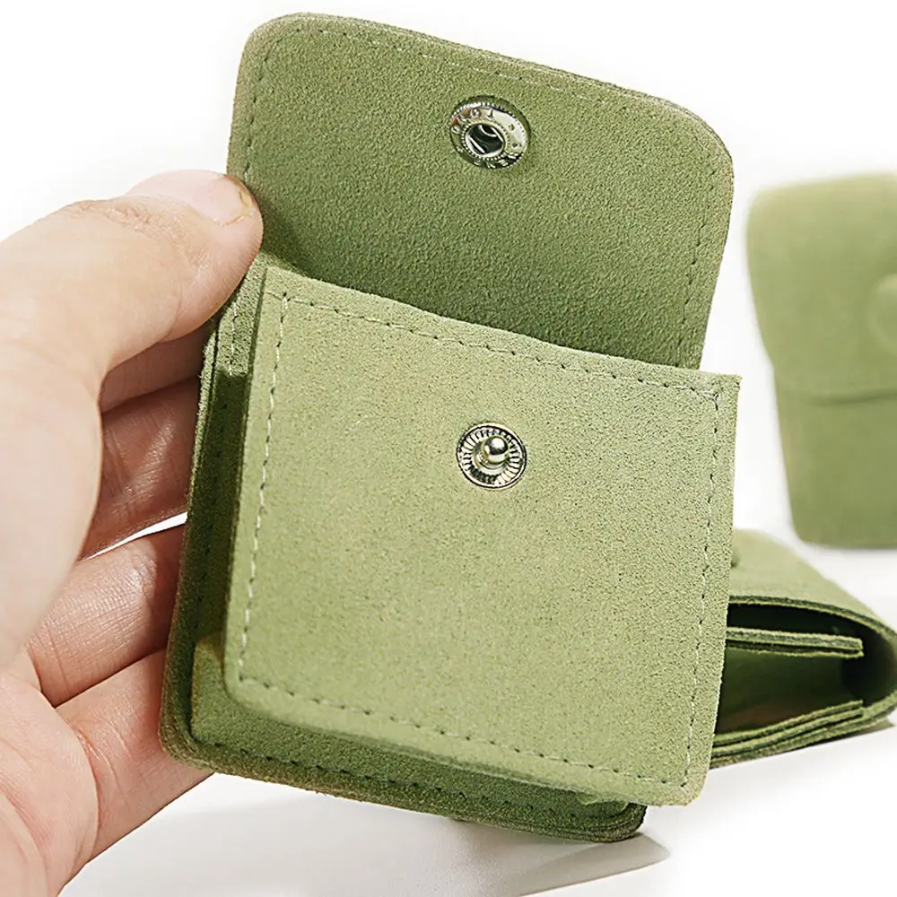 

Party Earring Storage Necklace Pouches For Women Men Botton Jewelry Purse Bags Packaging Snap Bags Velvet Pouch Gift Packaging