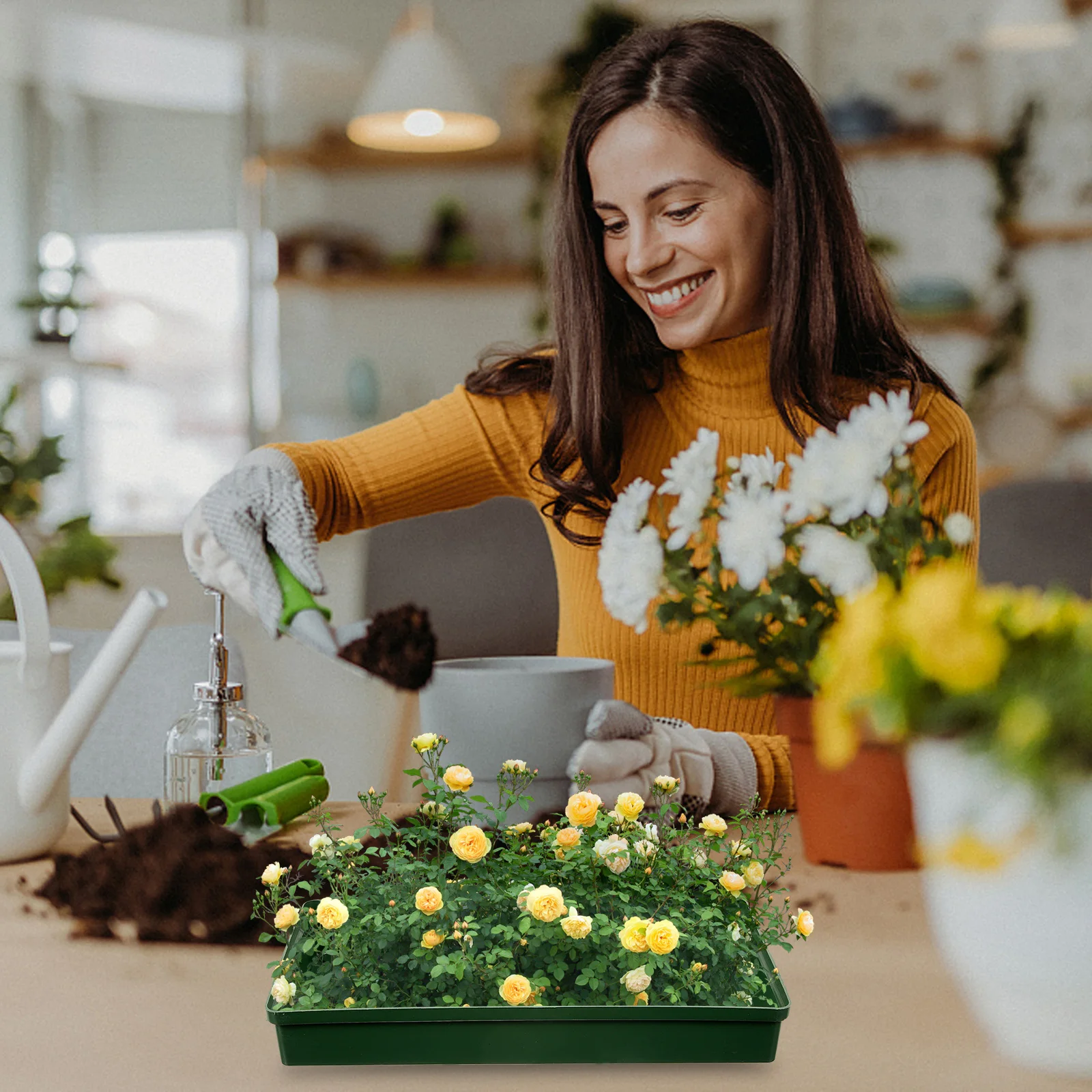 

4 pcs Needle Pad Foam Tray Long Lasting For Diy Flower Arrangement Kit Floral Centerpiece Trays Fresh Flower Containers Wedding