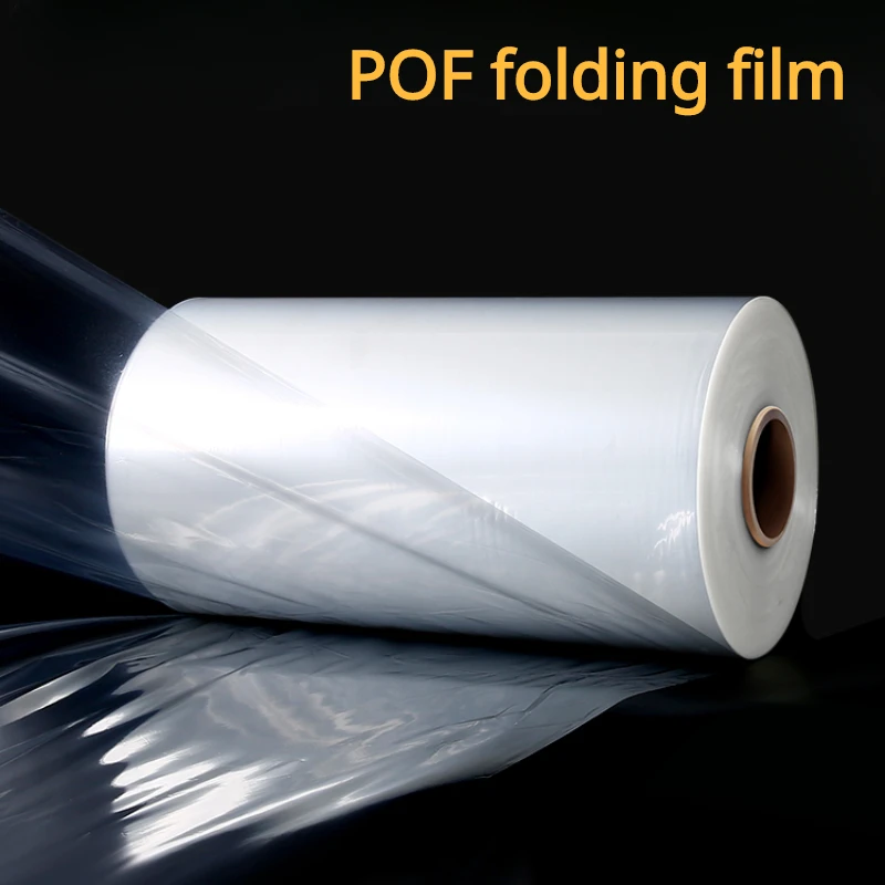 POF Heat Shrink Film Folded Membrane Transparent Thickening Roll Plastic Food Grade Plastic Sealing Tea Gift Packaging Films