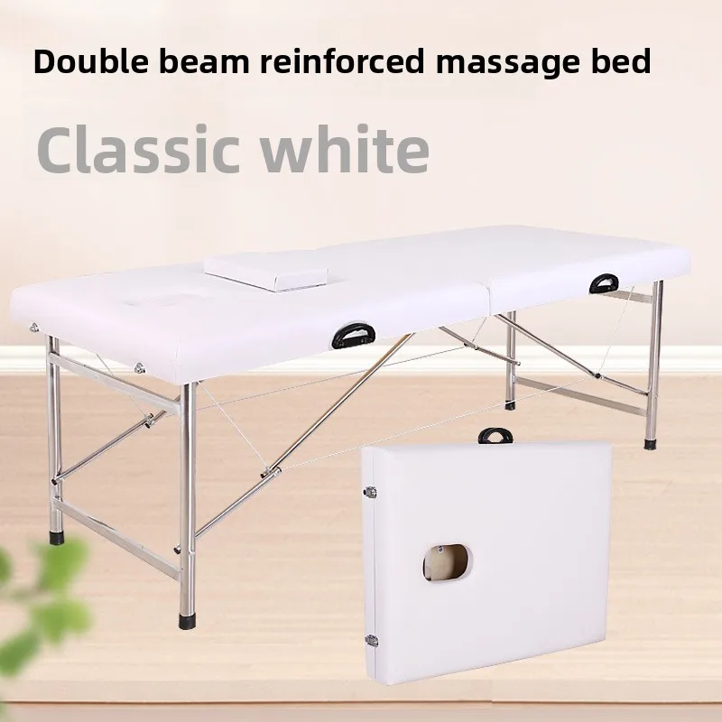 

Portable Foldable Massage Bed Home Use Tuina Bed Acupuncture Spa Bed Sturdy Durable Beauty Checkup Bed Massage Table Spa Bed