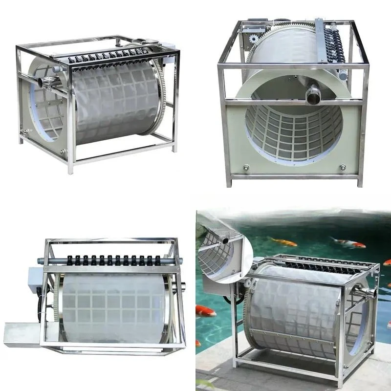 Submersible Drum Filter Professional Aquaculture High Efficiency Fish Pond Water Treatment Equipment