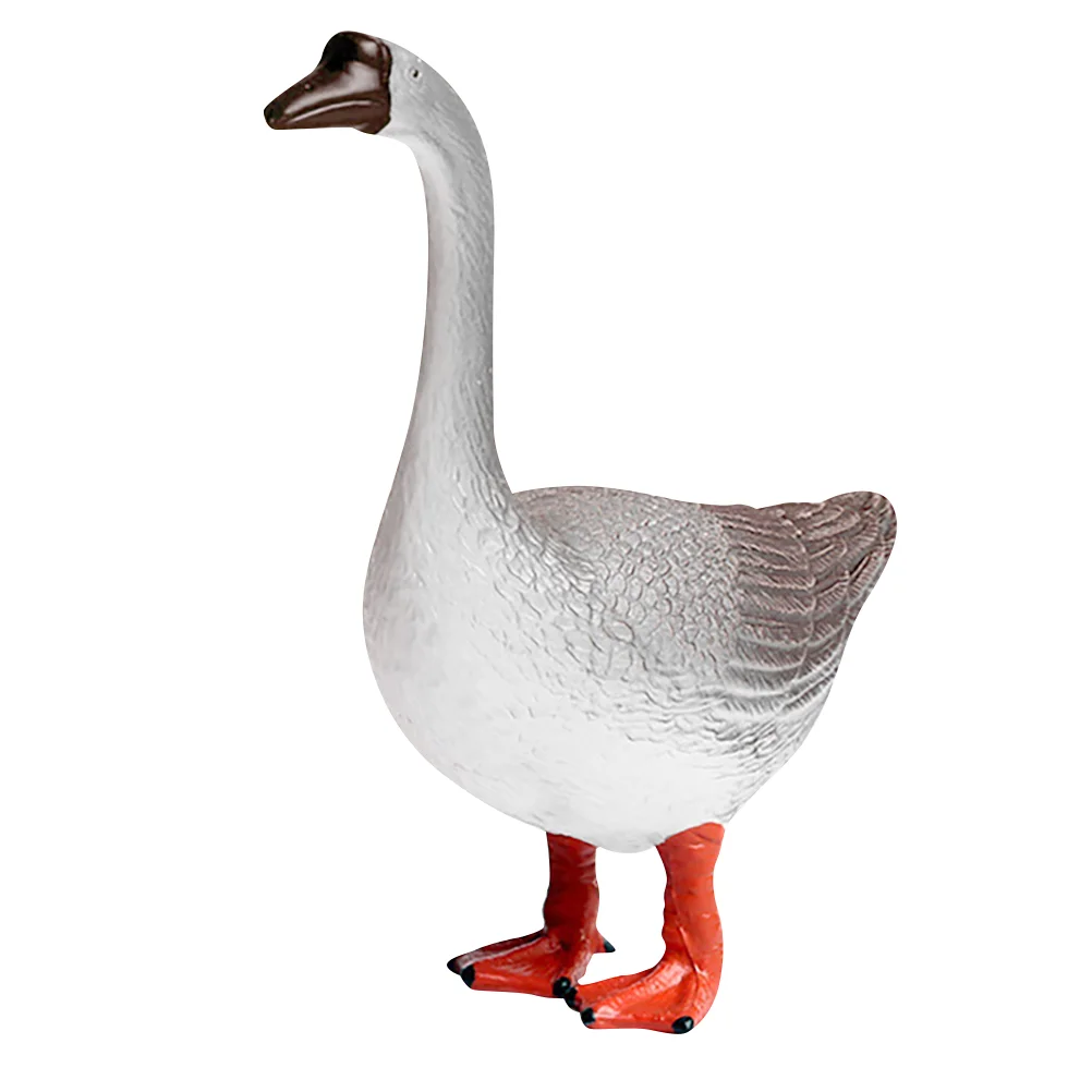 

Duck Swan Ornaments Craft Decoration Small Animal Figurine Grey Simulation Goose Desktop Home Child