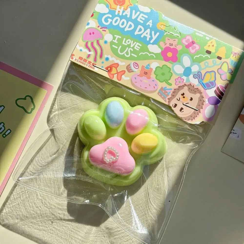 Giocattolo sensoriale Morbido zampa di gatto Giocattolo da spremere TPR 3D Cartoon Fidget Toy Simpatico silicone Zampa di gatto Pizzico Giocattolo per bambini