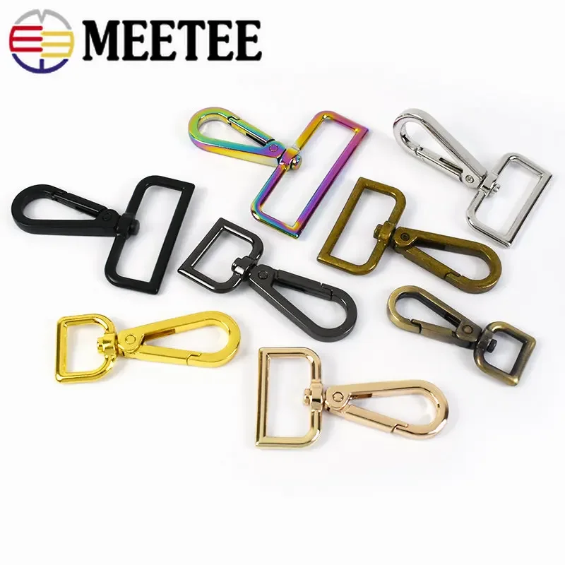 2/5Pcs 16-38mm Bag Strap Buckles Metal Carabiner Swivel Clasp Lobster Dog Collar Snap Hooks Key Belt Clip Buckle DIY Accessories