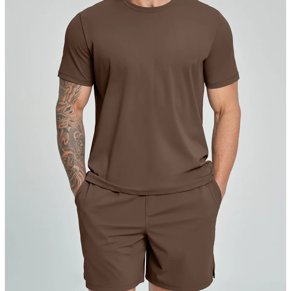 Mens Athletic T Shirt Performance Gym Training Tee Sports Fitness Running Short Sleeve Apparel Casual Style Workout Top