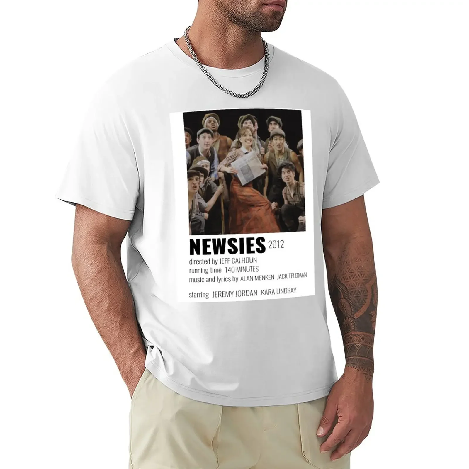 Newsies Broadway Musical Poster T-Shirt Blouse aesthetic clothes hippie clothes boys animal print black t shirts for men