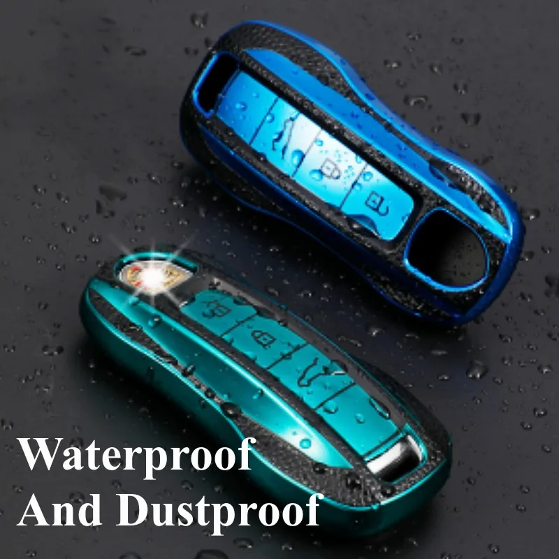 TPU High Quality Car Key Case Cover For Porsche Panamera Cayenne 971 911 9YA Macan Boxster 34 Buttons Keyless Remote Protection