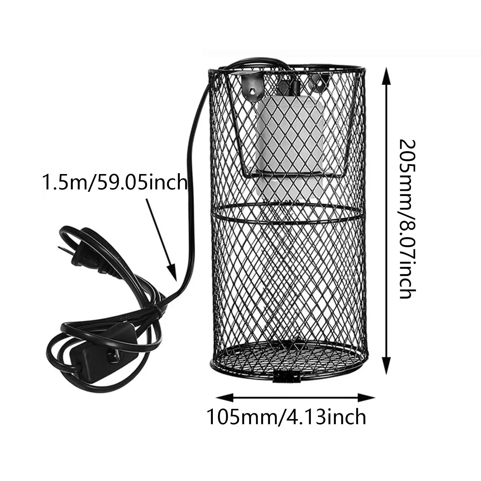 Lampe chauffante anti-brûlure pour animaux de compagnie, abat-jour de protection pour reptiles, lampe chauffante robuste pour élevage de perroquets