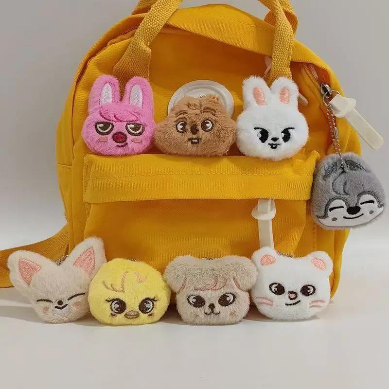 5 سنتيمتر SKZOO أفخم دمية قلادة المفاتيح الضالة الأطفال الكرتون لطيف الحيوان رئيس دمية ظهره قلادة أفخم لعبة أطفال هدية #5