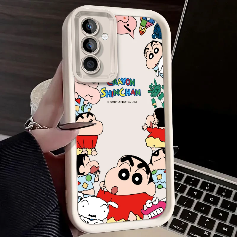 C-Crayon S-ShinChan Case for Samsung Galaxy S24 S23 S22 S21 Ultra Plus S20 FE A54 A53 A52 A52S A51 A50 A50S A34 A33 A32 Cover