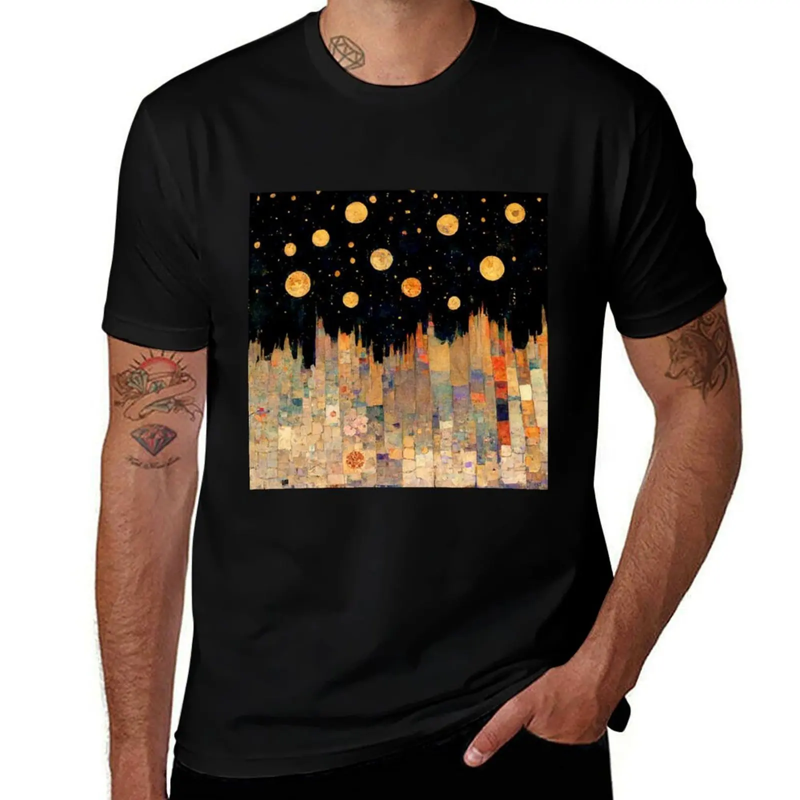 

The moons and the stars III T-Shirt boys whites summer clothes cute tops mens plain t shirts