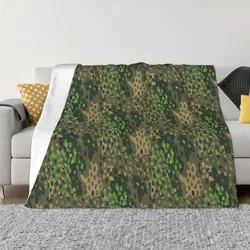 Dot 44 German WW2 Camouflage Blanket Flannel Spring Autumn Multifunction Ultra-Soft Throw Blankets for Bedding Travel Quilt