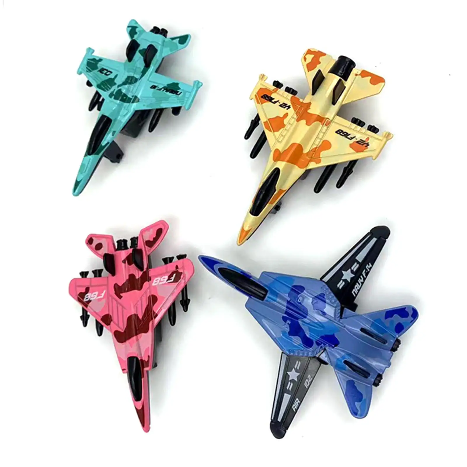 4Pcs Alloy Metal Models Aircraft Plane Models for Collections Office Bedroom