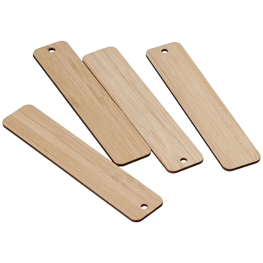 20 Pcs 4.72 Inch Blank Bamboo Bookmark Engraving Bamboo Blanks Bookmarks Unfinished Wood Hanging Tags