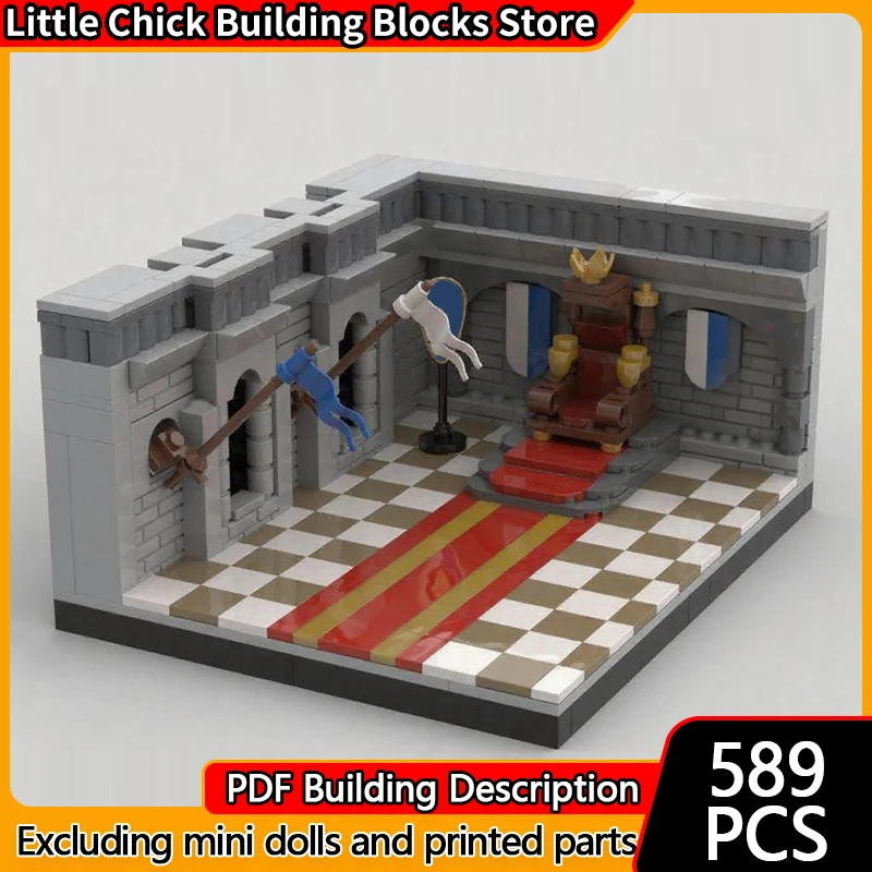 

Medieval Castle Model MOC Building Bricks Castle Command Center Modular Technology Children Holiday Gifts Assemble Toys Suit