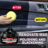 Automotive interior plastic parts refurbishment wax - tire black recovery cream, rubber strip care crystallization agent,