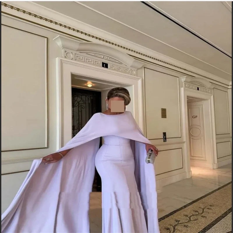 Arabisches Abendkleid, O-Ausschnitt, Abendkleid, maßgeschneidert, dehnbar, Satin, Flügelärmel, elegantes Hochzeitskleid, Meerjungfrau-Roben de Soirée