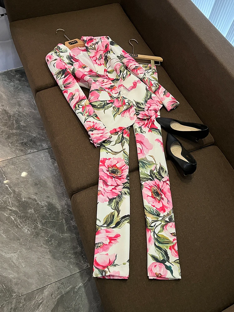 

Новинка 2023 года, женский облегающий костюм, модные брюки с маленькими штанинами для поездок на работу, U530ZB, брендовая осенняя коллекция