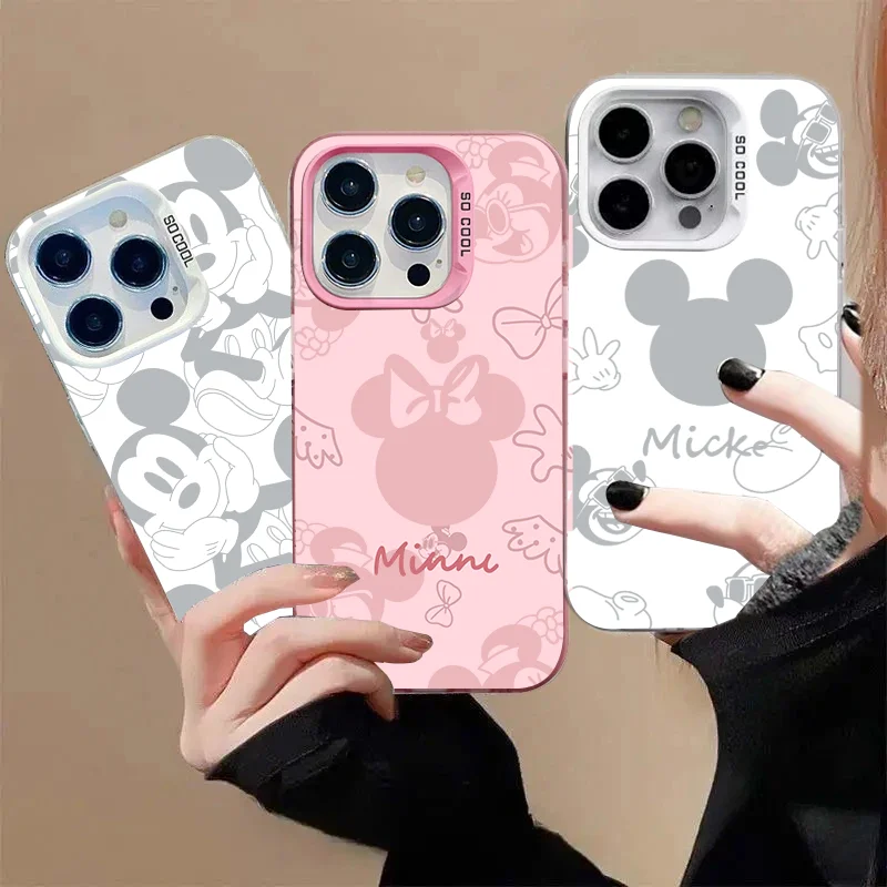 Mickeys Minnies Mouses Back Shadow Phone Case For iPhone 17 14 15 16 Plus  16 15 14 13 12 11 Pro Max XR XS X SE2 Y2K Back Cover - náhled 2