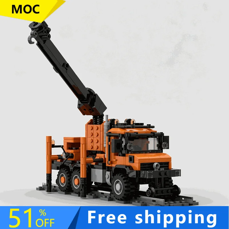 441 PCS UniMog Railway Crane Unit Maintenance Vehicle Building Blocks Model Bricks DIY Assembly Collectible Toy Creative Gifts