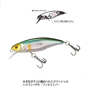 Japão Modelo Quente Afundando Iscas de Pesca Minnow, Isca Dura Profissional, Jerkbait, Bass Pike, Carkbait Wobblers, Swimbait, 52mm, 4.5g 10 principais vendas isca de pesca spinning - №10