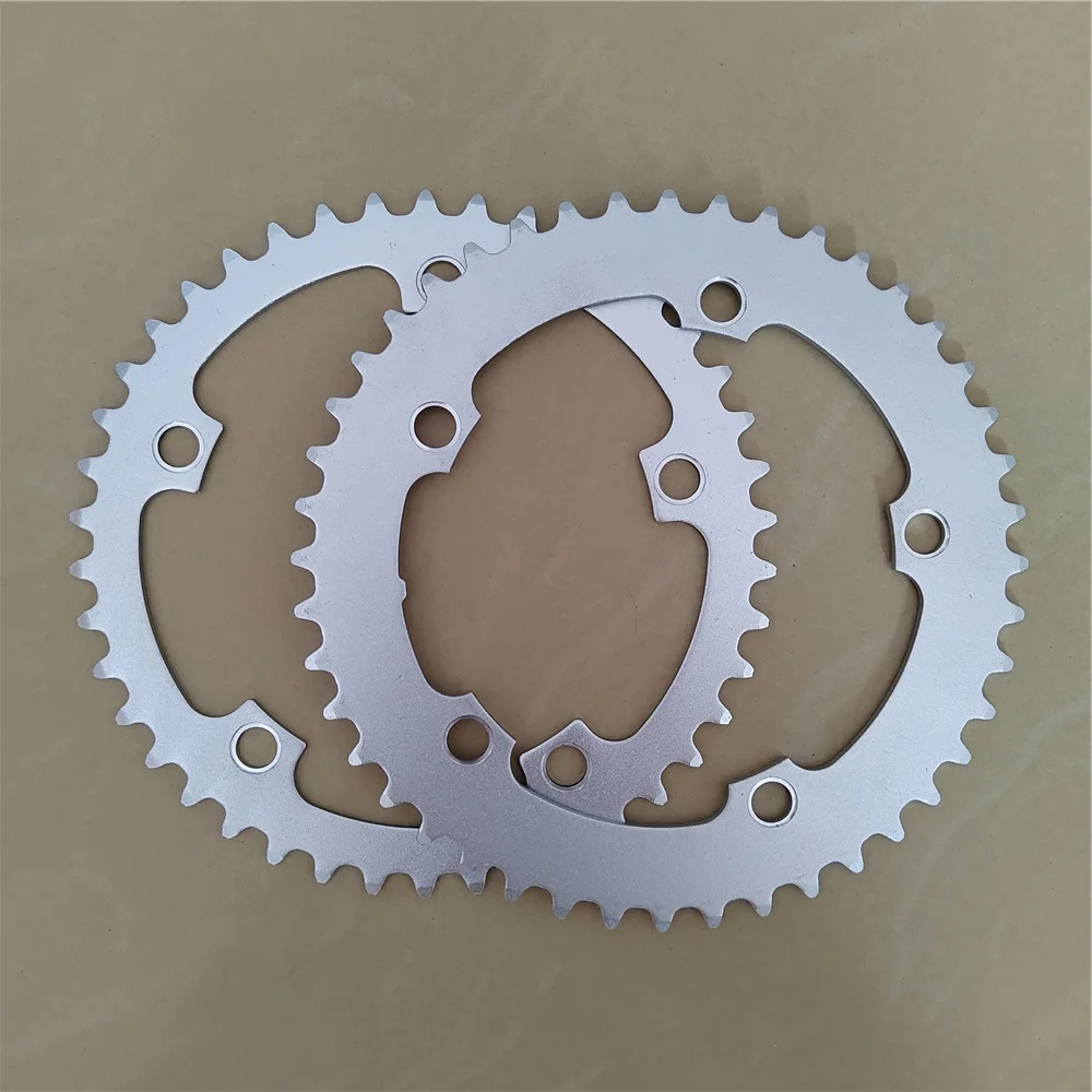 Chainwheel Road Bike Crown 130BCD 38T 39T 40T 42T 44T 46T Folding Bicycle BCD 130 Sprocket 7-11 Speeds Aluminum Alloy Silver