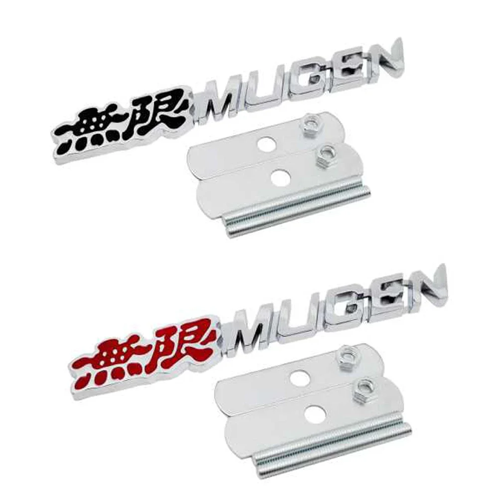 Car Grille Emblem Badges For Honda Mugen City Vezel Jade CRV Spirior Accord Insight Odyssey 3D Auto Front Sticker Accessories