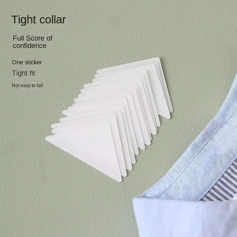 10pcs Disposable Shirt Collar Support Shaping Sticker Collar Stays Anti-roll Collar Sticker Collar Shaper Fixed Pads