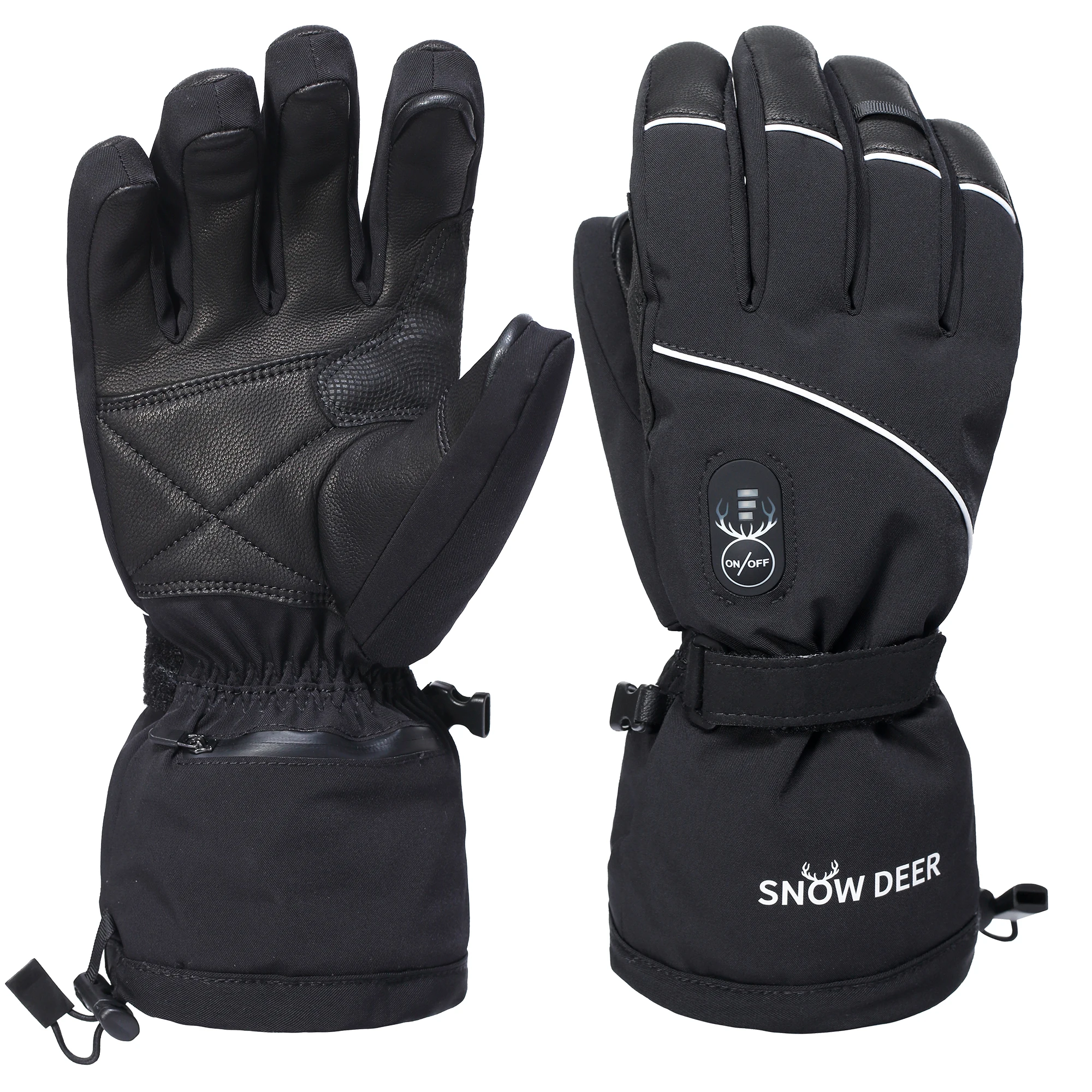 Guantes de esquí calentados de estilo liso suave con logotipo personalizado para snowboard, clima extremo, protección de manos para clima frío de invierno para uso diario