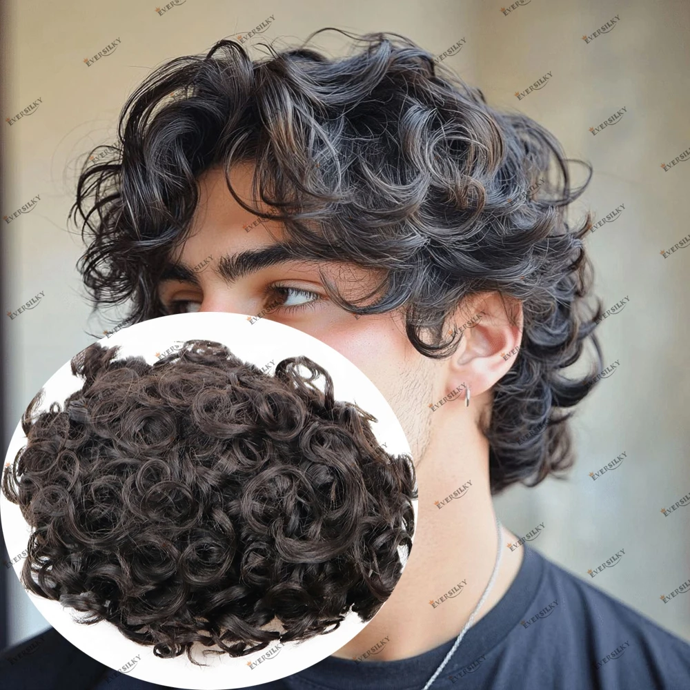 

# 2 # 4, черные, серые человеческие волосы, натуральные вьющиеся, полная кожа, парик из искусственной кожи для мужчин, замена вьющихся волос, впрыском самая дешевая парик из натуральных волос