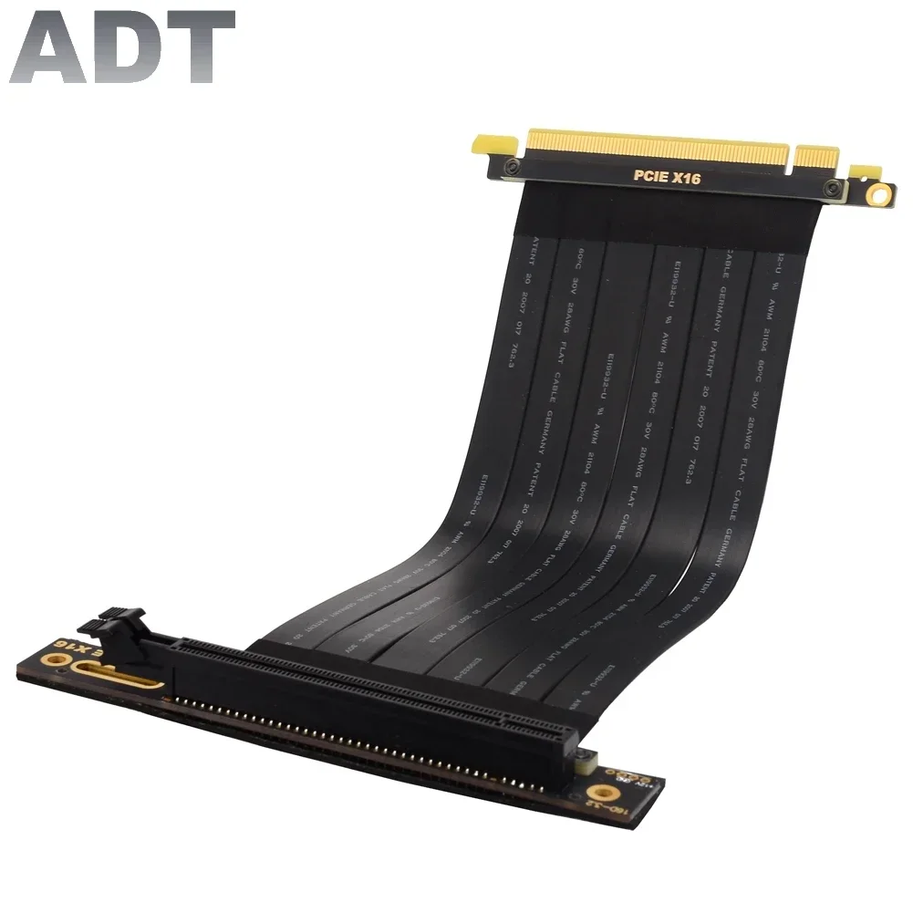 

PCIe Riser Cable, 3.0 x16 PCI Express Riser Extender Flexible Left Angle 90 Degree GPU Riser Cable for Graphics Card 90 Vertical