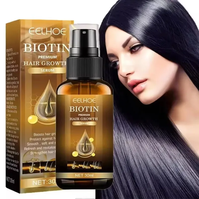 

Biotin Fast Hair Growth Products Anti Hair Loss Serum Spray Prevent Baldness Treatment Scalp Beard Beauty Hair Care Product