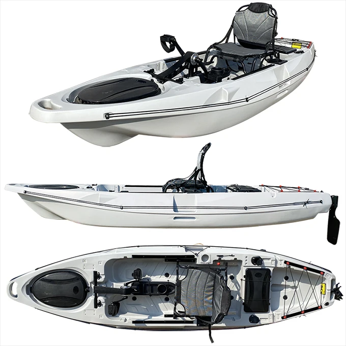 

One Person Aluminum Seat Sit On Kayak Boat With Motor And Trailer For Sale