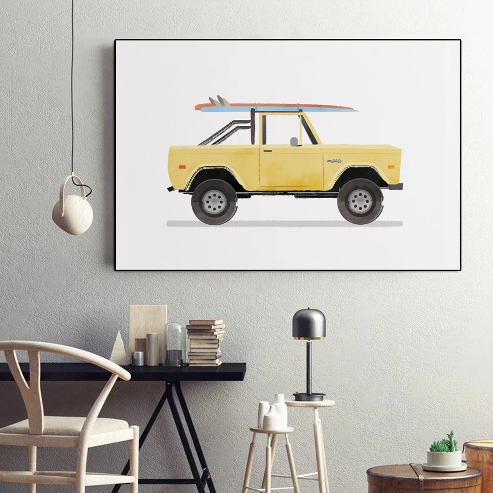 Acquerello Retro Toy Car Surf  - Heavy Equipment Background recensione e prezzo