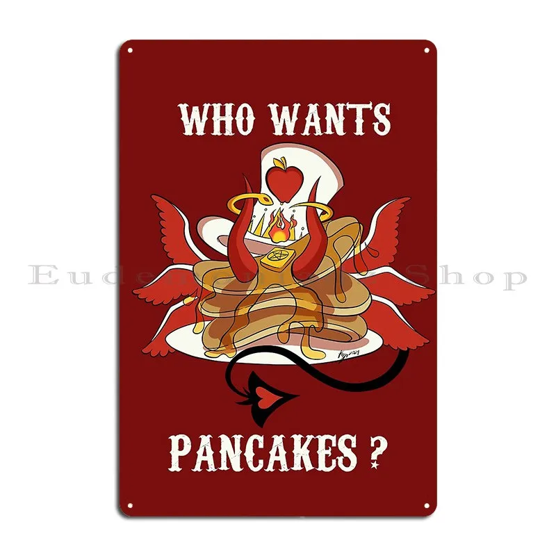 Hazbin Pancakes Metal Plaque Poster Personalized Plaques Wall Decor Wall Decor Customize Tin Sign Poster