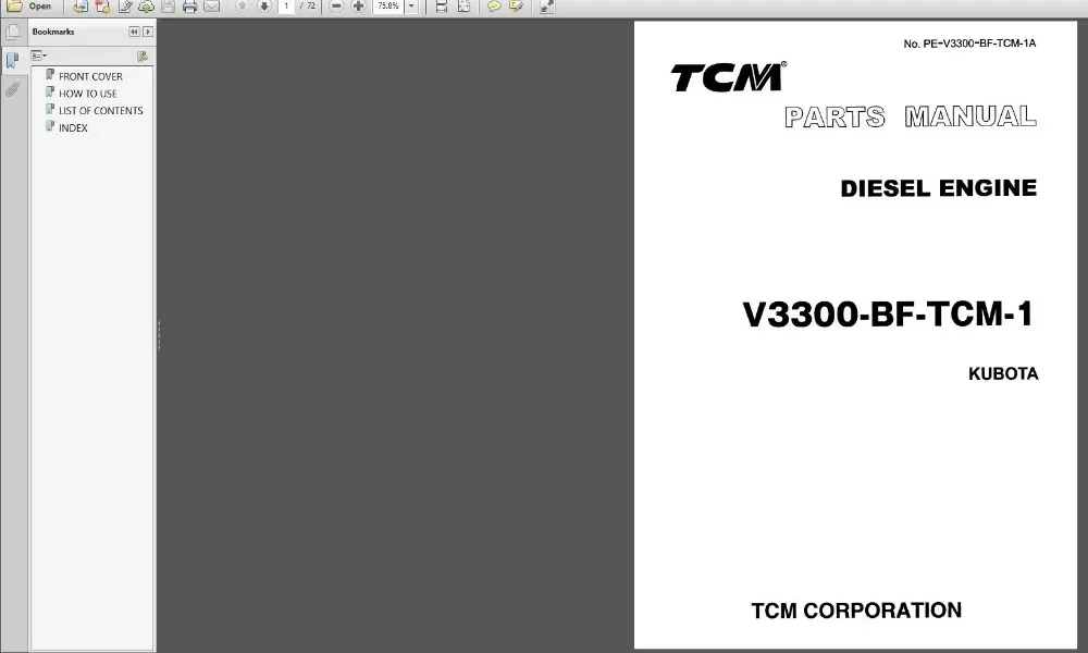 

Весь каталог запчастей для вилочных погрузчиков TCM 2019.