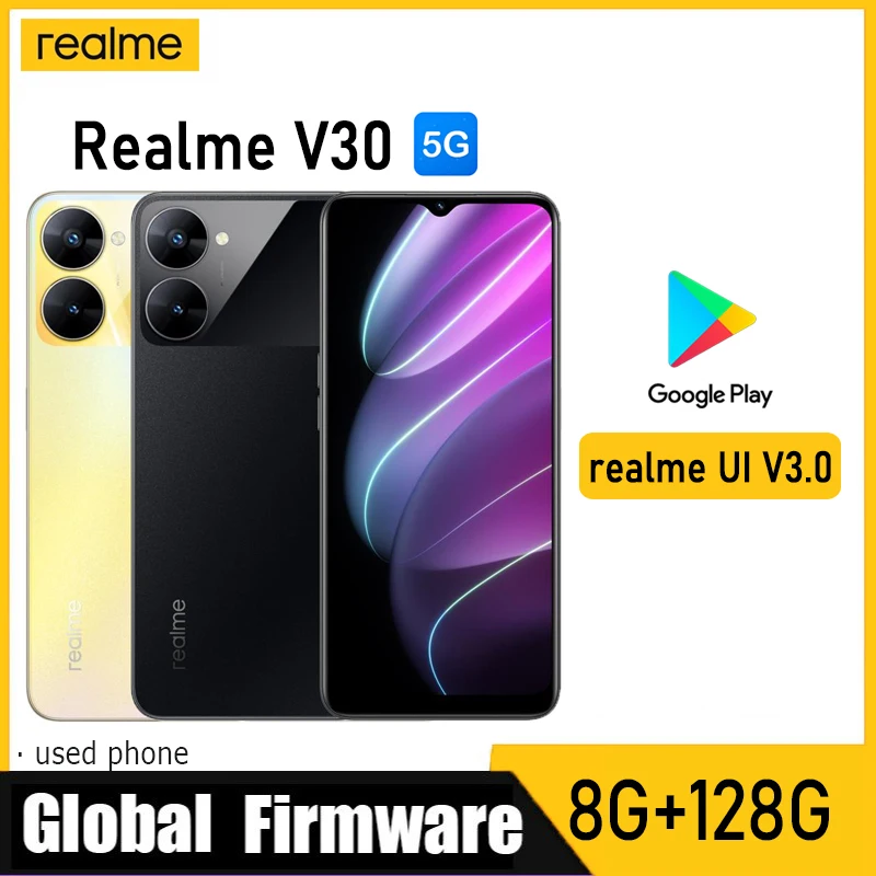 OPPO Realme V30 5G smartphone Global firmware MTk Dimensity 700 realme UI 3.0 6.5