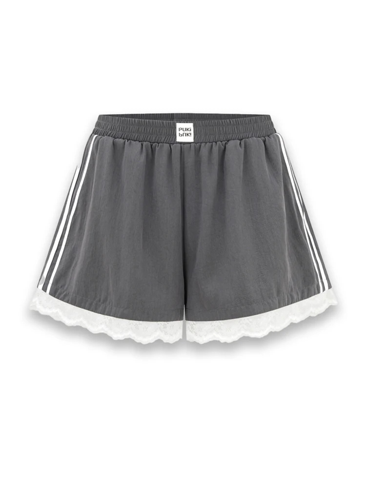 

Summer Women Korean Stylish Y2k Elastic Waist Harajuku Fashion 2000s Aesthetic Shorts Lace Sporty Short Pants Cute Core Kpop New