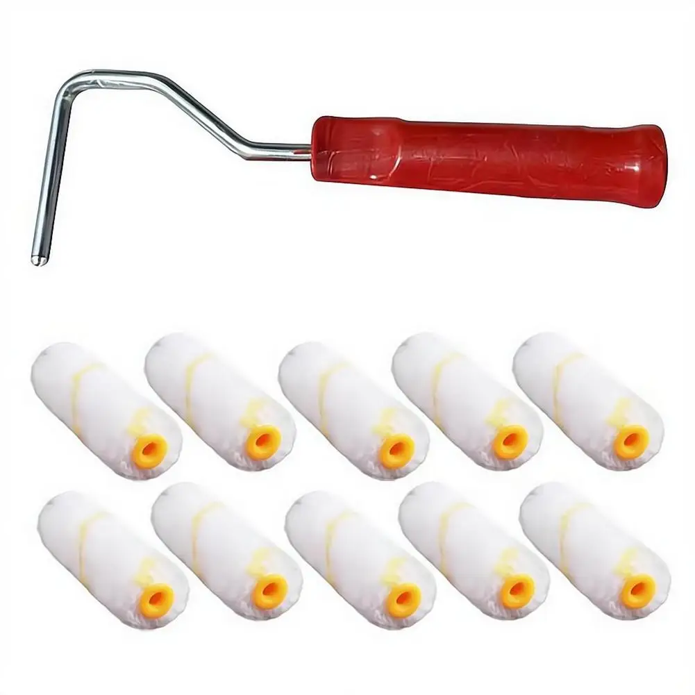 

11pcs Paint Roller Brush Clean Cut Proffesional Paint Roller Sleeves Replacement for Hotel, Commercial Use, Home Wall Ceilings