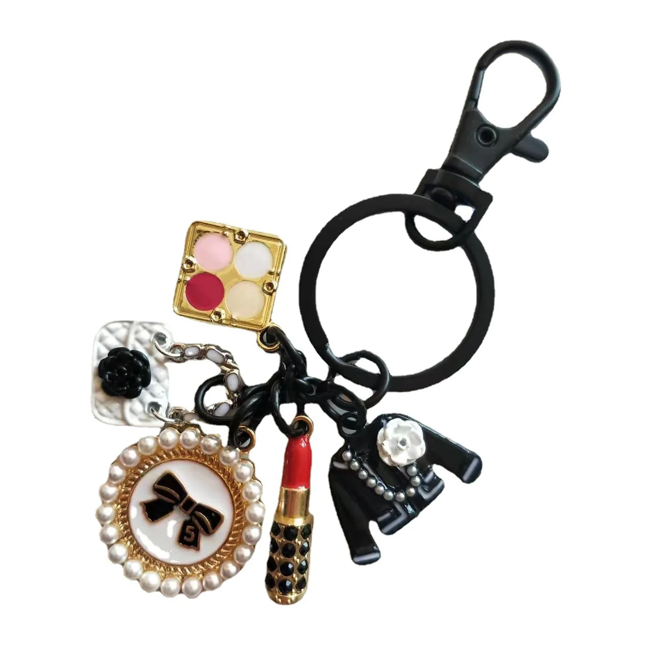 Luxury CC Jewelry Car Key Chains Women Bag Handbag Pendants Plush Keychain Gift Jewelry