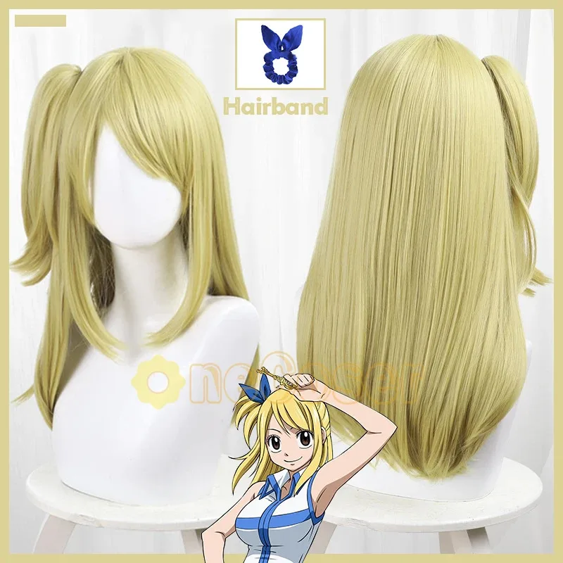 

Люси Хартфилия Косплей Парик Аниме Fairy Tail Guild Team Нацу Светлые волосы Повязка для волос Термостойкое волокно Волосы + Кепка для парика Хэллоуин