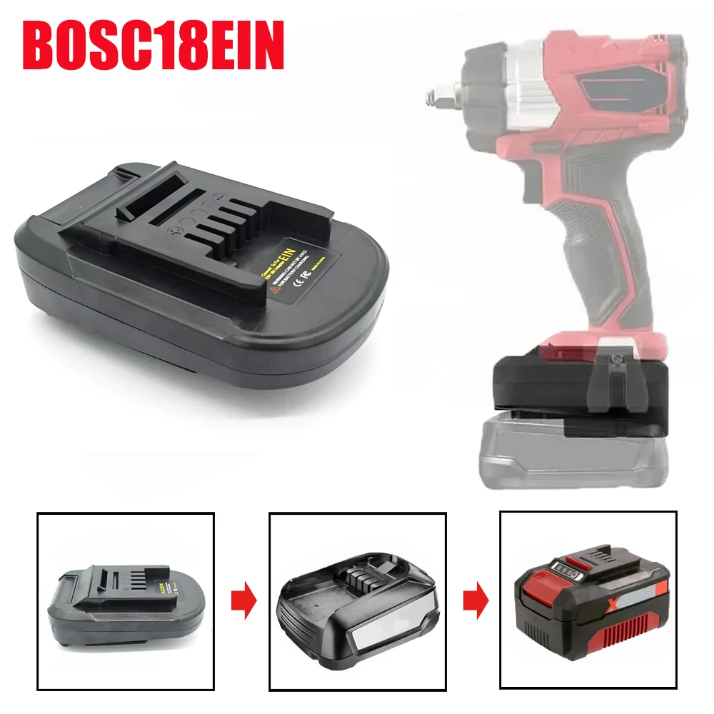 

BOSC18EIN Battery Adapter Converter for PBA PSB 18V Lithium Batteries Converts To for 18V Lithium Battery Cordless Power Tools