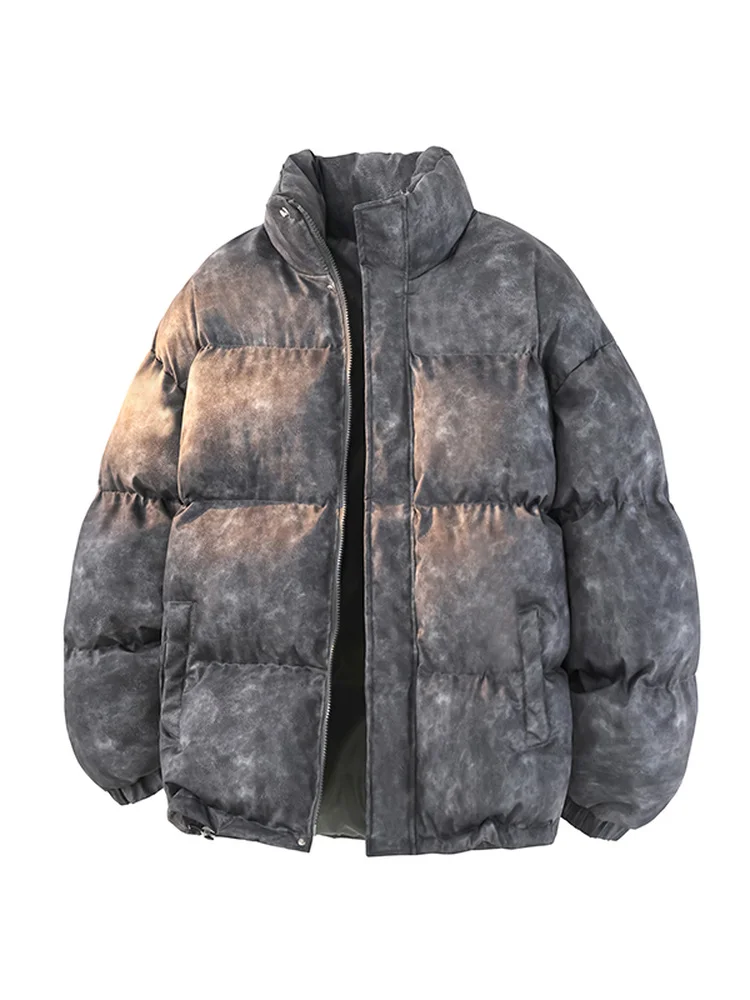 

Зимняя хлопковая куртка из хлопка с воротником-стойкой, теплая молодежная модная одежда свободного покроя, повседневная одежда